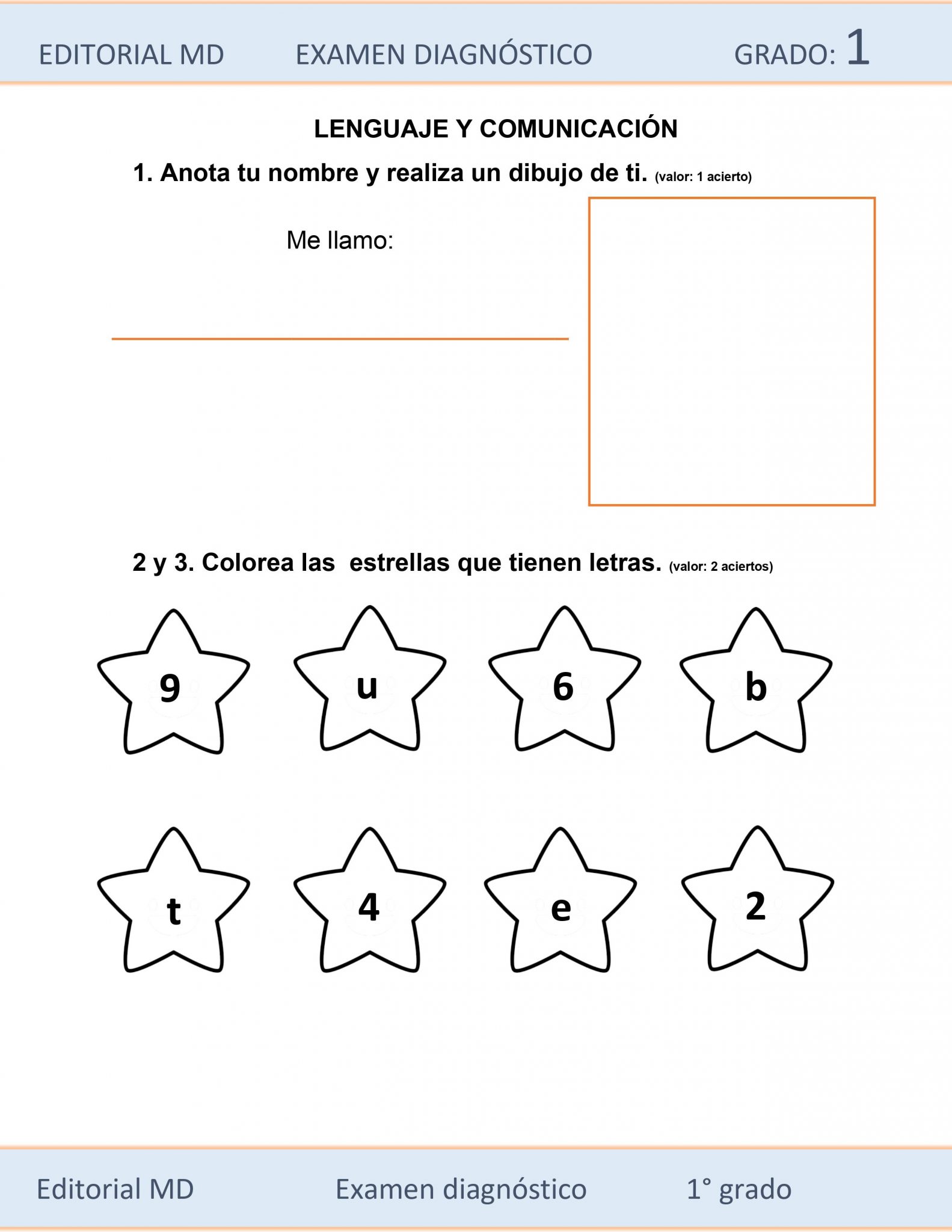 Ejemplo Evaluación Diagnóstica 1er Grado 02