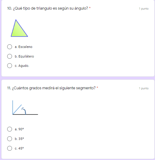 Ejemplo Exámenes en Google Forms 4to grado 05