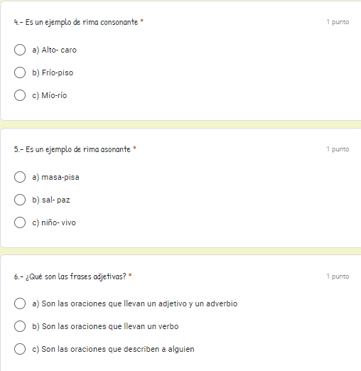 Ejemplo Exámenes en Google Forms 5to grado 03