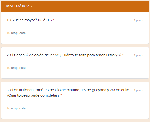 Ejemplo Exámenes en Google Forms 6to grado 02