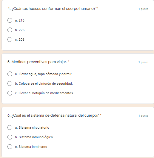 Ejemplo Exámenes en Google Forms 6to grado 05