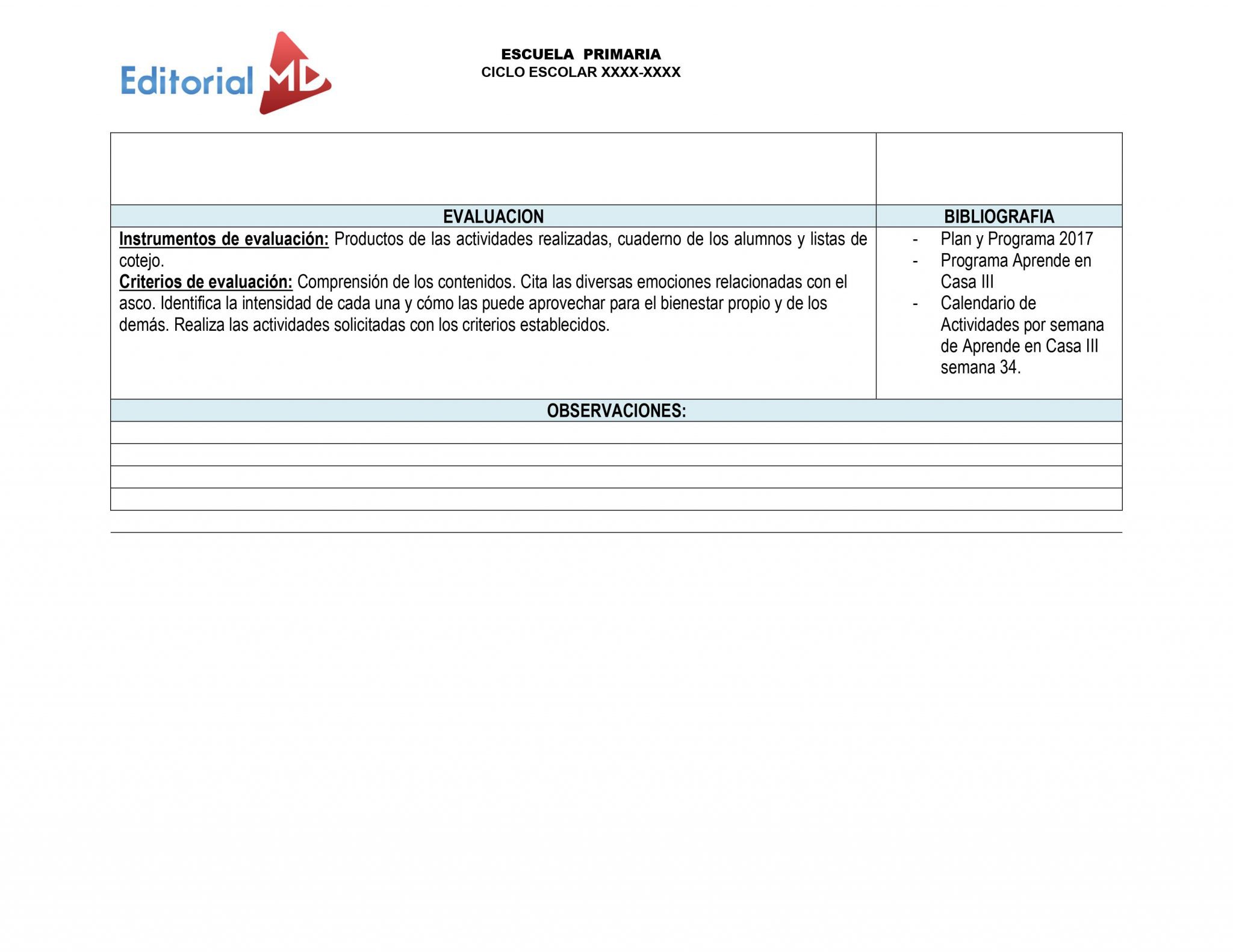 Ejemplo plan de trabajo semana 34 del 17 al 21 de Mayo 02