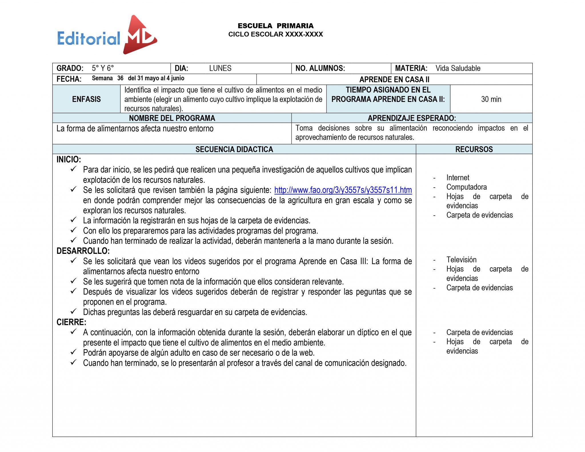 Ejemplo plan de trabajo semana 36 del 31 de Mayo al 4 de junio del 2021 01