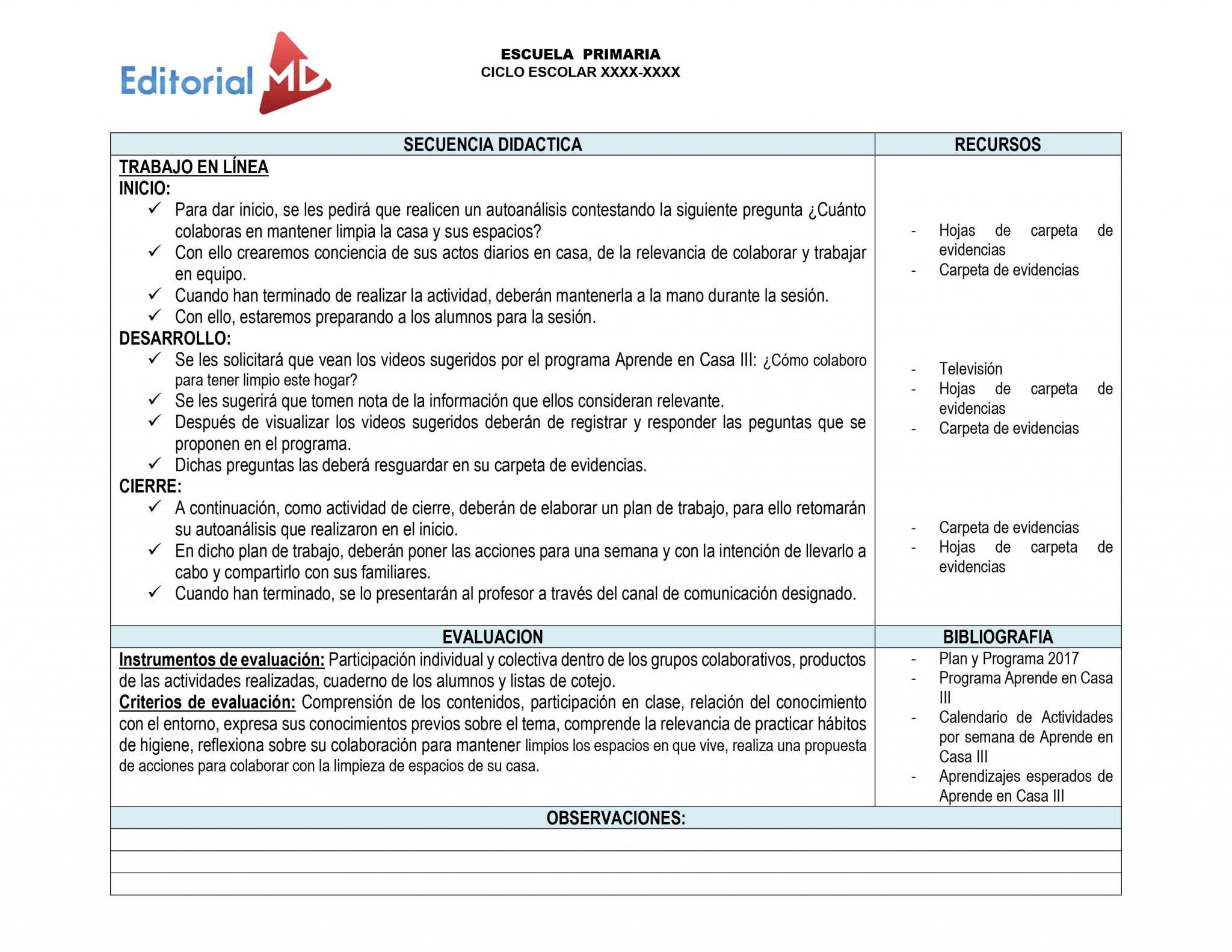 Ejemplo planeacion hibrida de primaria Ejemplo planeacion hibrida de primaria de la semana 37 parte 2