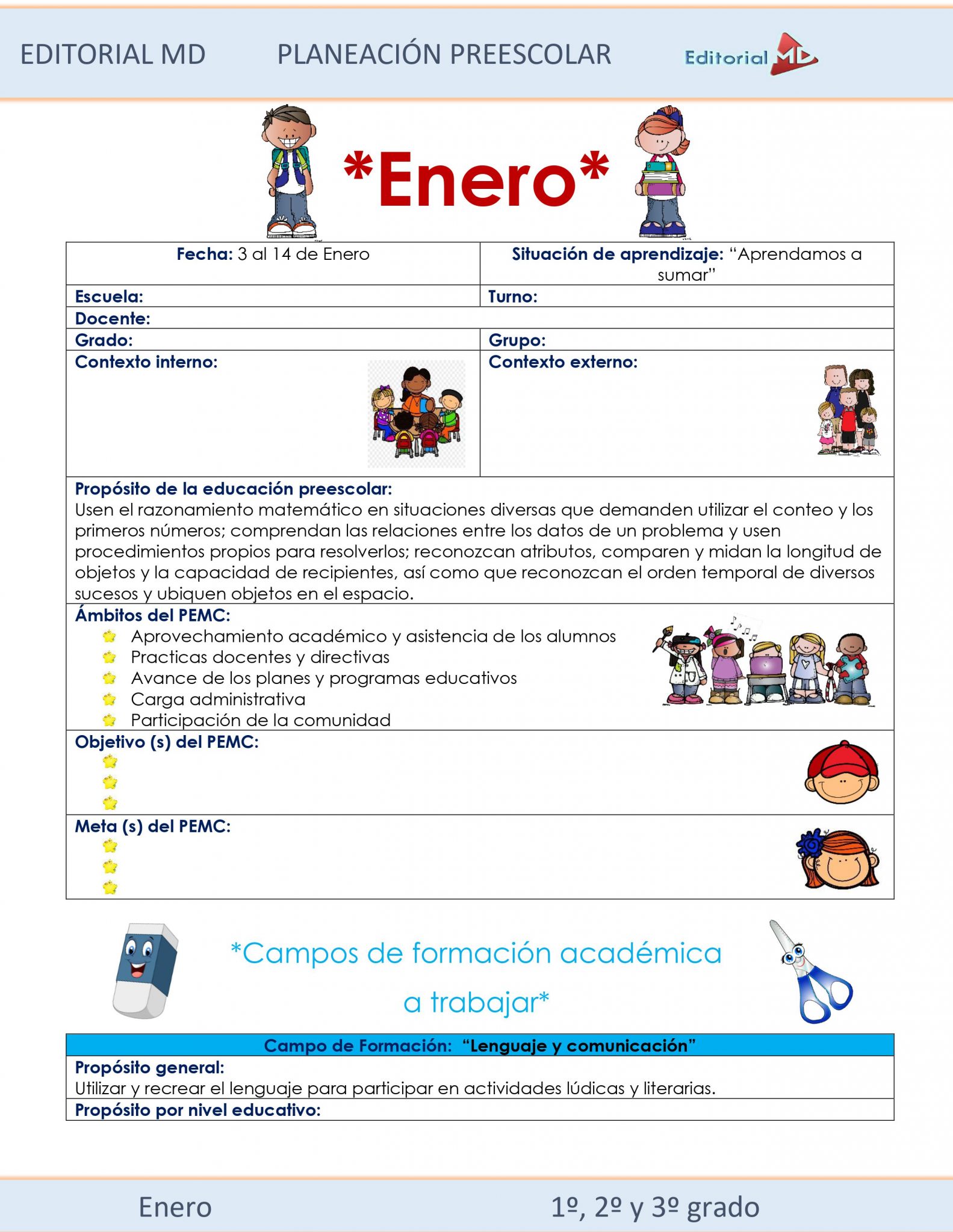 Ejemplo planeación Híbrida del mes de Enero 01