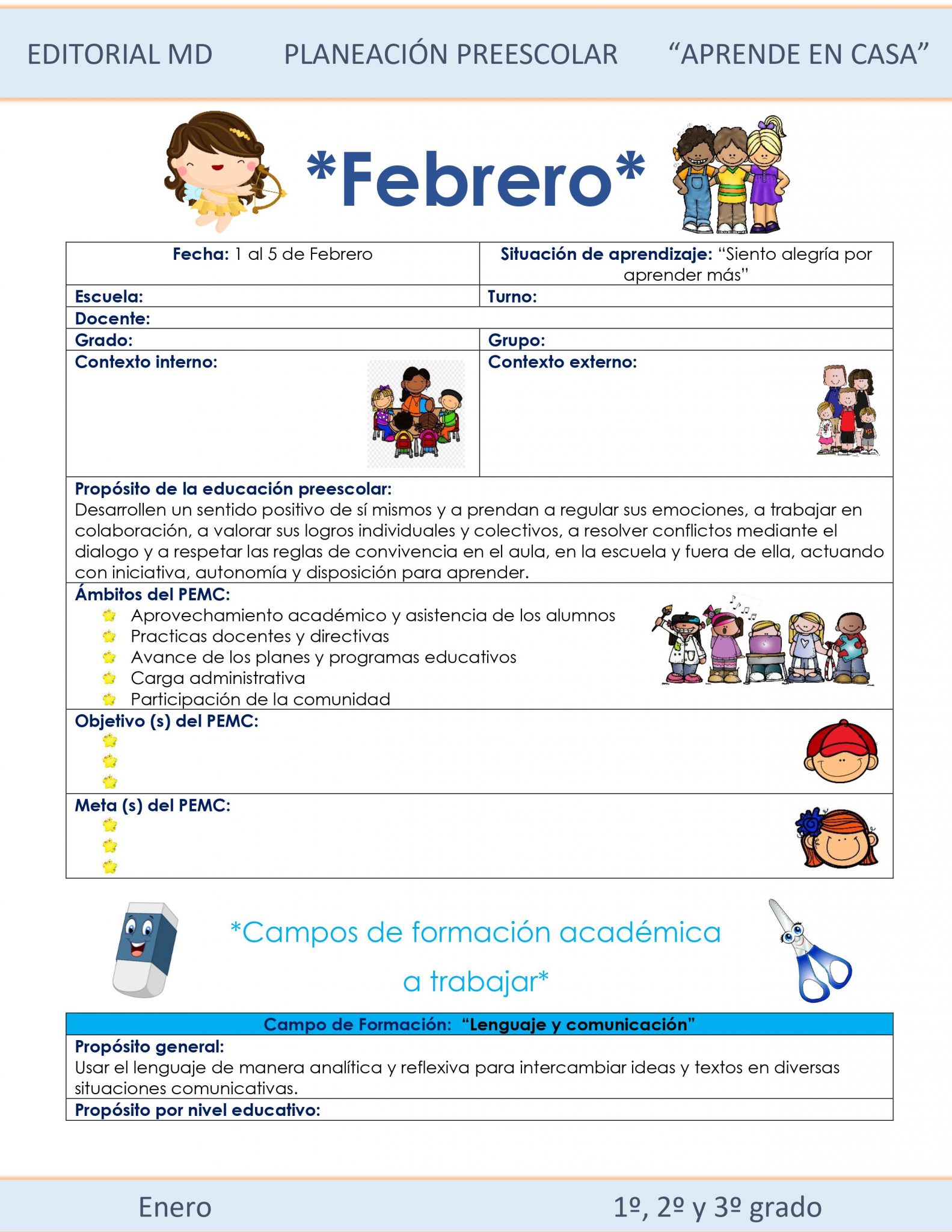 Ejemplo planeación Preescolar del 1 al 5 de Febrero del 2021 01