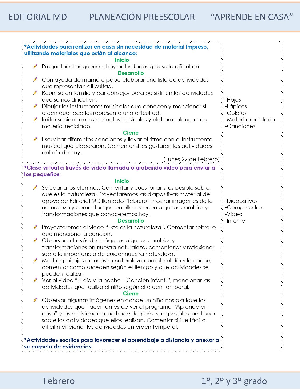 Ejemplo planeación Preescolar del 22 al 26 de Febrero del 2021 02