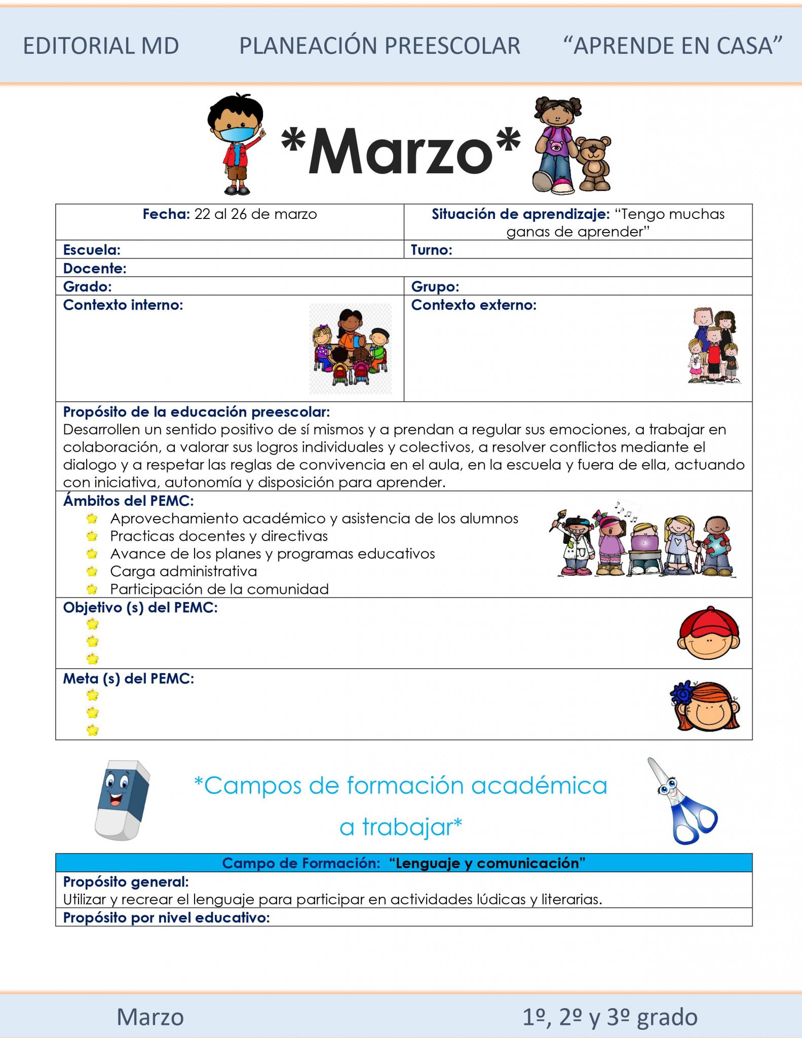 Ejemplo planeación Preescolar del 22 al 26 de Marzo del 2021 01