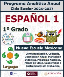 Programa Analítico Anual ESPAÑOL 1, Secundaria 1º (Ciclo Escolar 2026 – 2027)