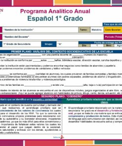 Espanol 1° 1er Periodo Programa Analitico Editorial MD page 0001