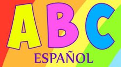 Pancarta colorida con las letras 