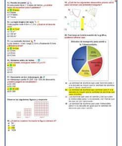 Examen Diagnostico Matematicas 1° Grado NEM CONTESTADO Pagina 3