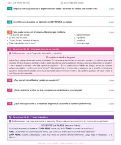 Examen Extraordinario Español Secundaria 1°, 2° y 3° Grado NEM | Word Editable 18 Examen Extraordinario Espanol 3° Secundaria NEM Pagina 09