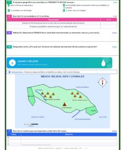 Exámenes Extraordinarios Secundaria 1° Grado NEM (TODAS LAS ASIGNATURAS) | Word Editable 37 Examen Extraordinario Geografia 1° Secundaria NEM Pagina 03