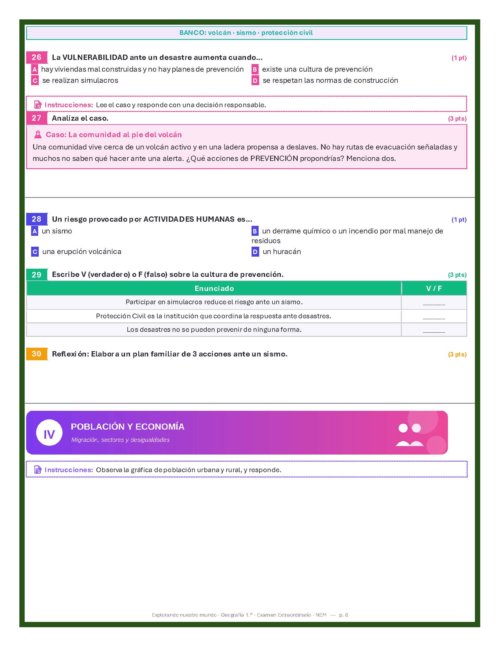 Paquete Exámenes Extraordinarios Telesecundaria 1° Grado NEM (TODAS LAS ASIGNATURAS) | Word Editable 19 Paquete Exámenes Extraordinarios Telesecundaria 1° Grado NEM (TODAS LAS ASIGNATURAS) | Word Editable - Image 19