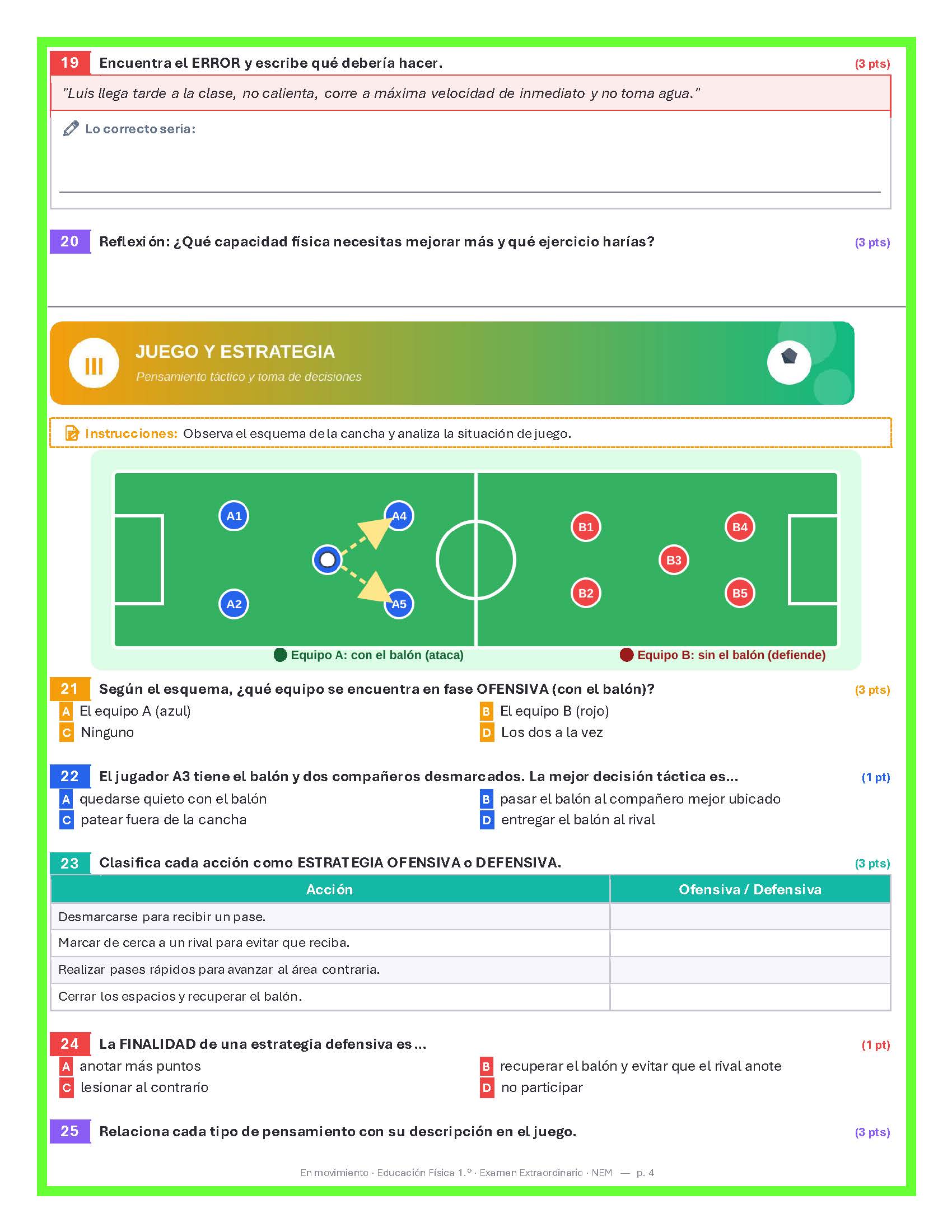 Examen Extraordinario Educación Física Secundaria 1°, 2° y 3° Grado NEM | Word Editable 7 Examen Extraordinario Educación Física Secundaria 1°, 2° y 3° Grado NEM | Word Editable - Image 7