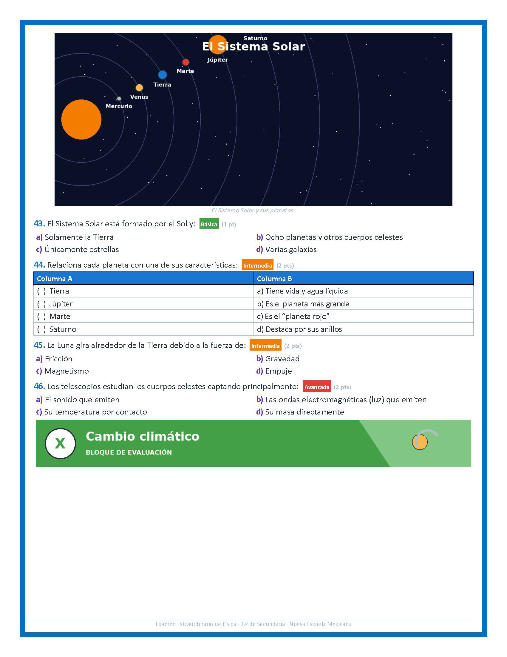 Examen Extraordinario Ciencias Física Secundaria 2° Grado NEM | Word Editable 10 Examen Extraordinario Ciencias Física Secundaria 2° Grado NEM | Word Editable - Image 10
