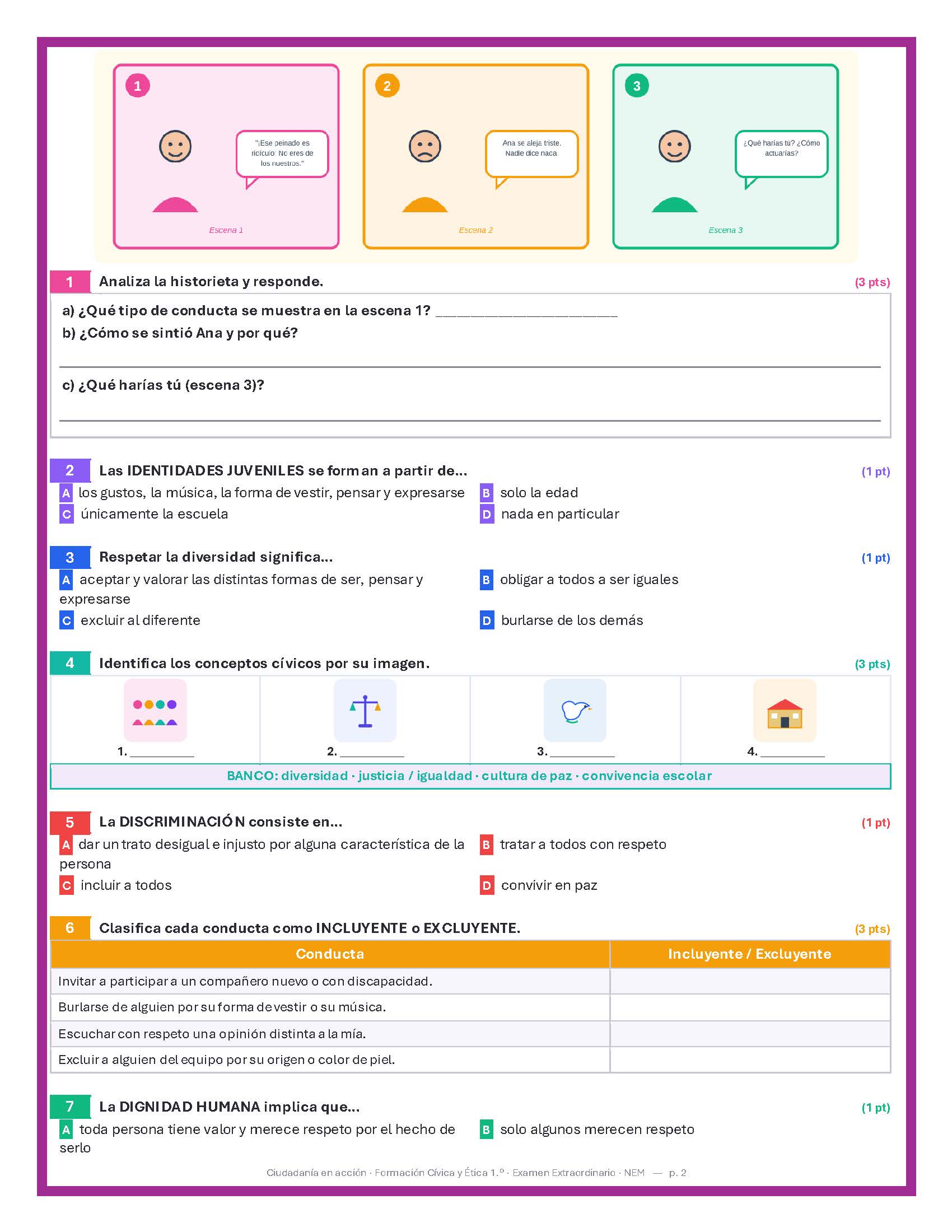 Paquete Exámenes Extraordinarios Telesecundaria 1° Grado NEM (TODAS LAS ASIGNATURAS) | Word Editable 14 Paquete Exámenes Extraordinarios Telesecundaria 1° Grado NEM (TODAS LAS ASIGNATURAS) | Word Editable - Image 14