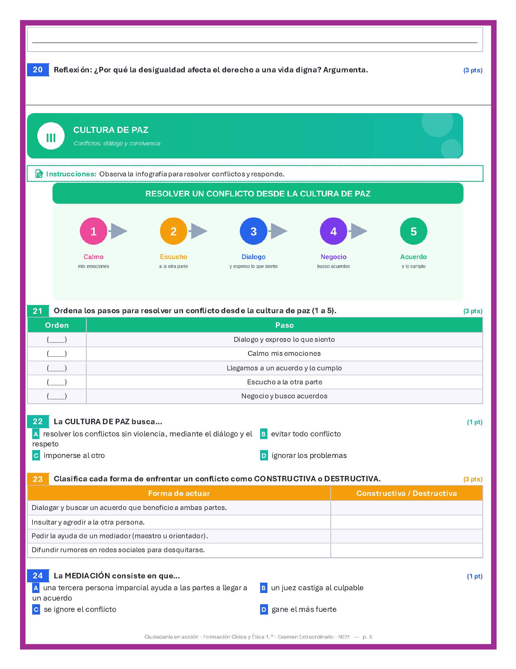 Paquete Exámenes Extraordinarios Telesecundaria 1° Grado NEM (TODAS LAS ASIGNATURAS) | Word Editable 16 Paquete Exámenes Extraordinarios Telesecundaria 1° Grado NEM (TODAS LAS ASIGNATURAS) | Word Editable - Image 16