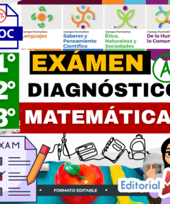 Examen Diagnóstico Matemáticas 1°, 2° y 3° Grado de SECUNDARIA NEM (2025 -2026)