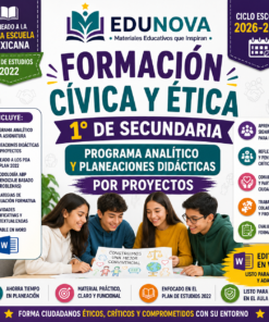 Formación Cívica y Ética 1° Secundaria NEM 2026-2027 | Programa Analítico y Planeaciones por Proyectos | Word Editable
