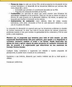 Un documento en español que describe componentes como la planificación semanal de proyectos, ejercicios adicionales e instrumentos de evaluación para el **Programa Analítico Anual FORMACIÓN CÍVICA Y ÉTICA 2 Secundaria 2º (Ciclo Escolar 2023 – 2024)**.