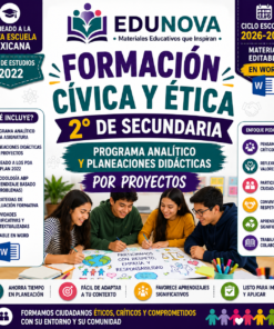 Formación Cívica y Ética 2° Secundaria NEM 2026-2027 | Programa Analítico y Planeaciones por Proyectos | Word Editable