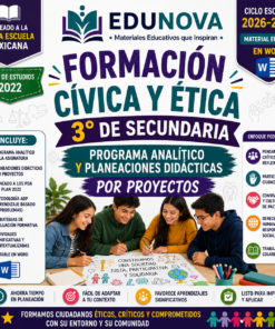 Formación Cívica y Ética 3° Secundaria NEM 2026-2027 | Programa Analítico y Planeaciones por Proyectos | Word Editable