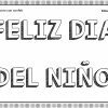 Feliz dia del niño actividad