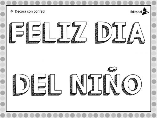 Feliz dia del niño actividad