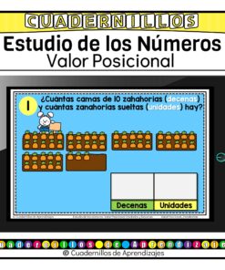 Valor Posicional Unidades y Decenas Zanahorias Estudio de los Números Matemáticas Primer Grado Fichas Digitales
