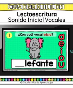 Palabras Inician Vocales Lectoescritura Preescolar Primer Grado Fichas Digitales