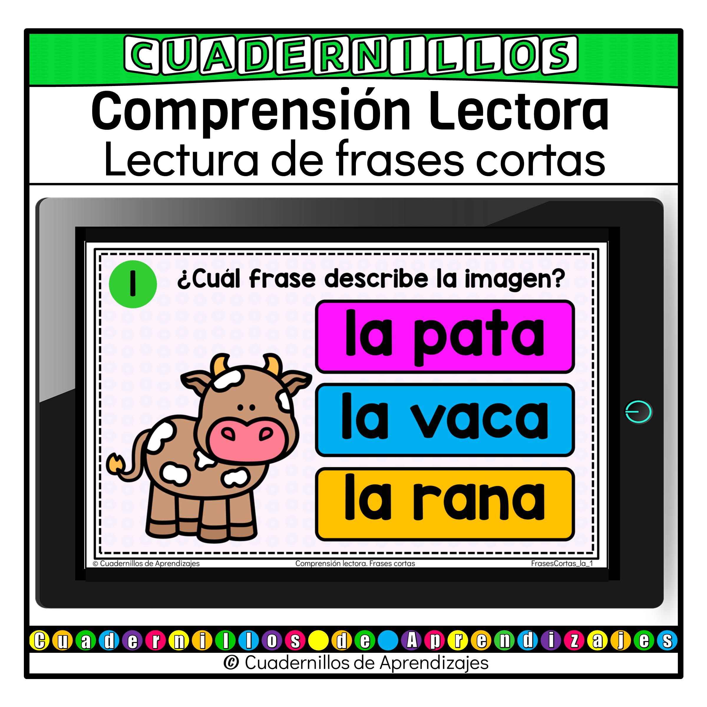 Lectura Frases Cortas Comprensión Lectora Español Primer Grado Primaria Fichas Digitales 1 Lectura Frases Cortas Comprensión Lectora Español Primer Grado Primaria Fichas Digitales