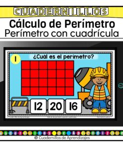 Perímetro con cuadrícula Calculo de perímetro Matemáticas Primaria Fichas Digitales