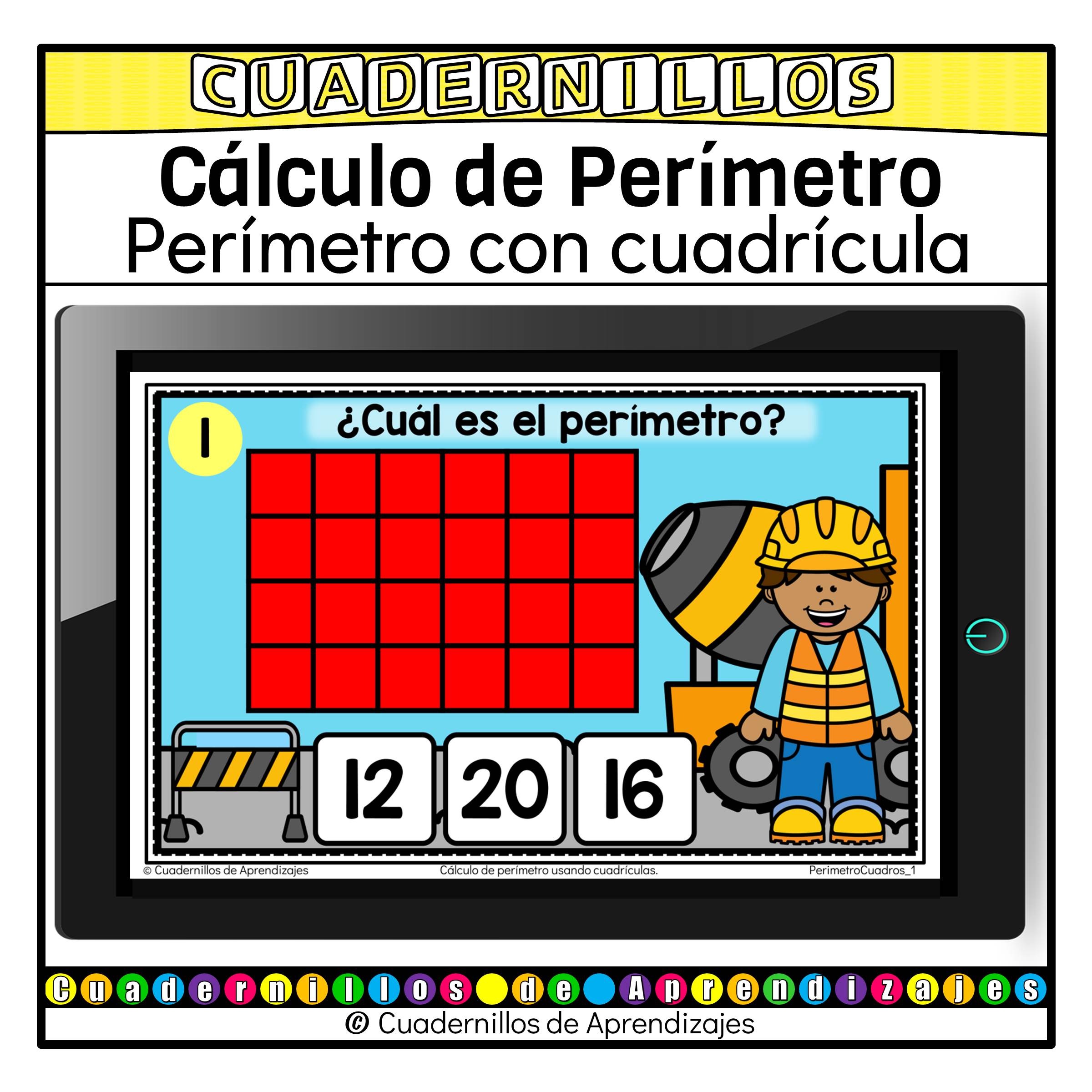 Perímetro con cuadrícula Calculo de perímetro Matemáticas Primaria Fichas Digitales 1 Perímetro con cuadrícula Calculo de perímetro Matemáticas Primaria Fichas Digitales