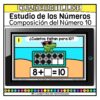 Composición del Número 10 Caimán Estudio de los Números Matemáticas Primer Grado Fichas Digitales