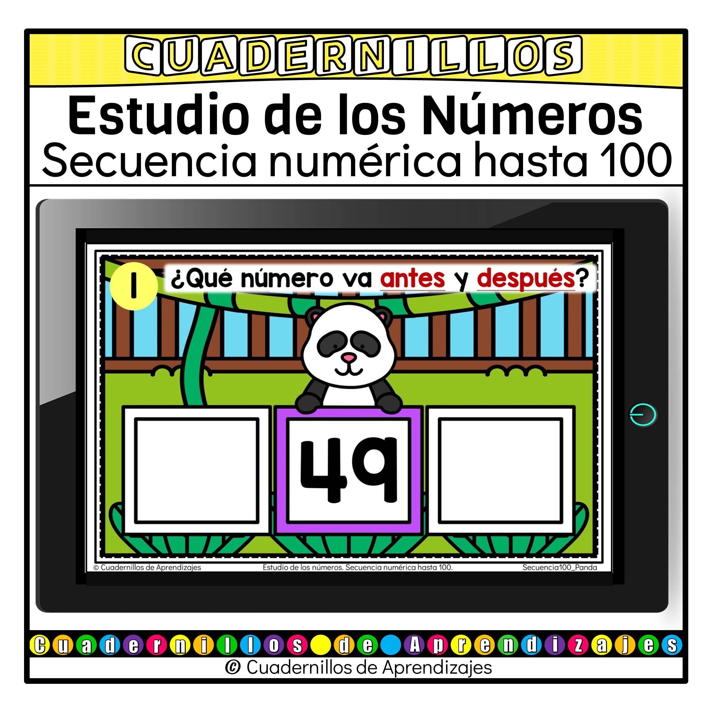 Secuencia Numérica hasta 100 Panda Estudio de los Números Matemáticas Primer Grado Fichas Digitales 1 Secuencia Numérica hasta 100 Panda Estudio de los Números Matemáticas Primer Grado Fichas Digitales