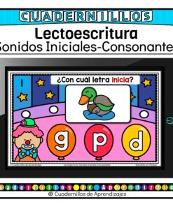 Sonidos Iniciales Consonantes Payaso Lectoescritura Fichas Digitales