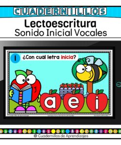 Sonidos Iniciales Vocales 1 Lectoescritura Preescolar Primer Grado Primaria Fichas Digitales