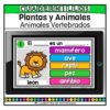 Clasifica Animales Vertebrados según Grupos Primero Segundo Grado Primaria Fichas Digitales