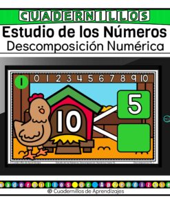 Descomposición Numérica hasta 10 Enlaces Estudio de los Números Matemáticas Primer Grado Primaria Fichas Digitales