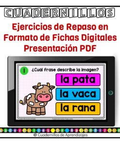 Lectura Frases Cortas Comprensión Lectora Español Primer Grado Primaria Fichas Digitales 11 Fichas Digitales PDA Cuadernillos de Aprendizajes 2 15
