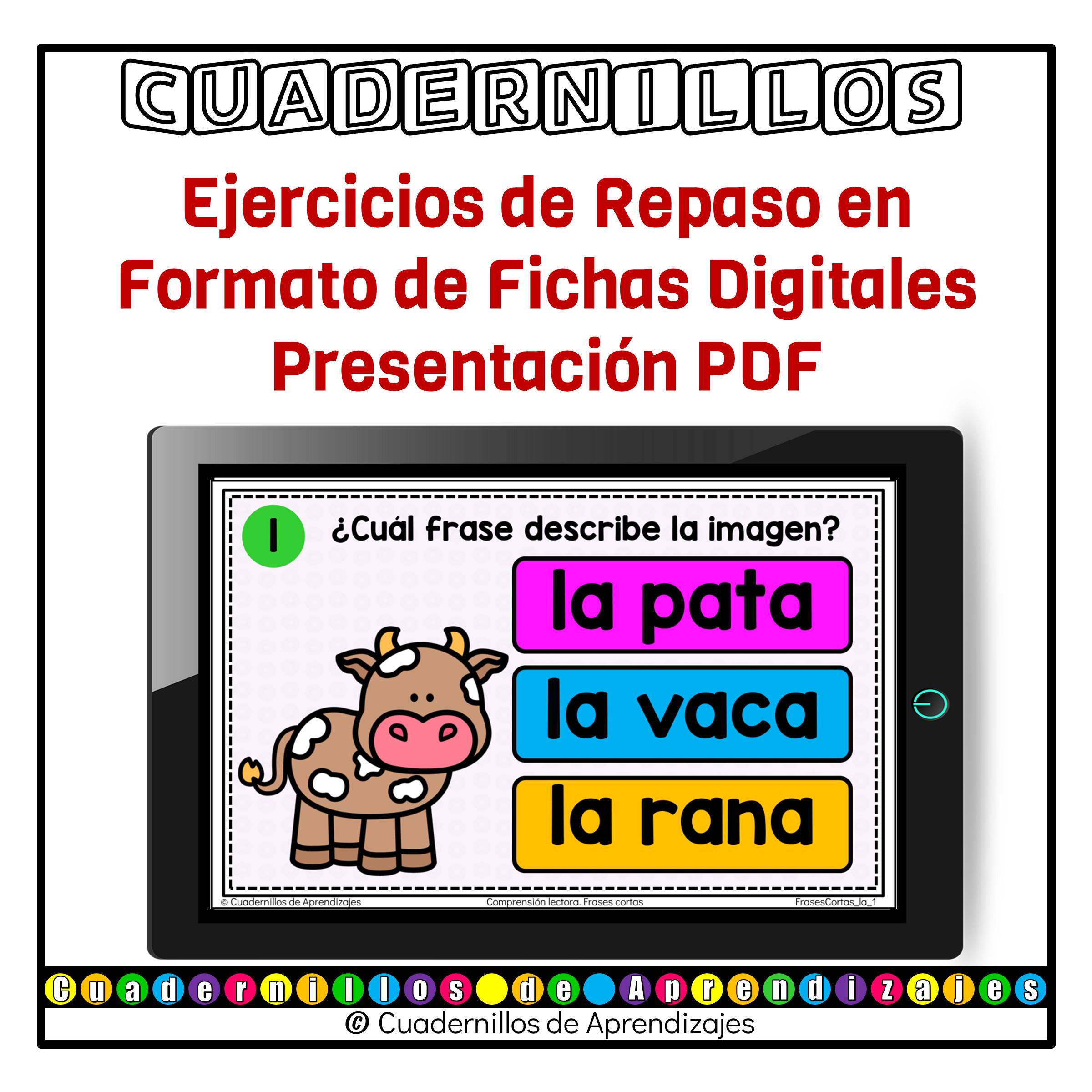 Lectura Frases Cortas Comprensión Lectora Español Primer Grado Primaria Fichas Digitales 2 Lectura Frases Cortas Comprensión Lectora Español Primer Grado Primaria Fichas Digitales - Image 2
