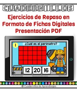 Perímetro con cuadrícula Calculo de perímetro Matemáticas Primaria Fichas Digitales 11 Fichas Digitales PDA Cuadernillos de Aprendizajes 2 17