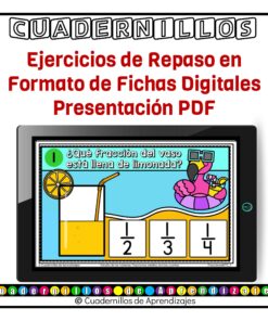 Fracciones: medios tercios cuartos Estudio de los números Matemáticas Grado Primaria Fichas Digitales 11 Fichas Digitales PDA Cuadernillos de Aprendizajes 2 19