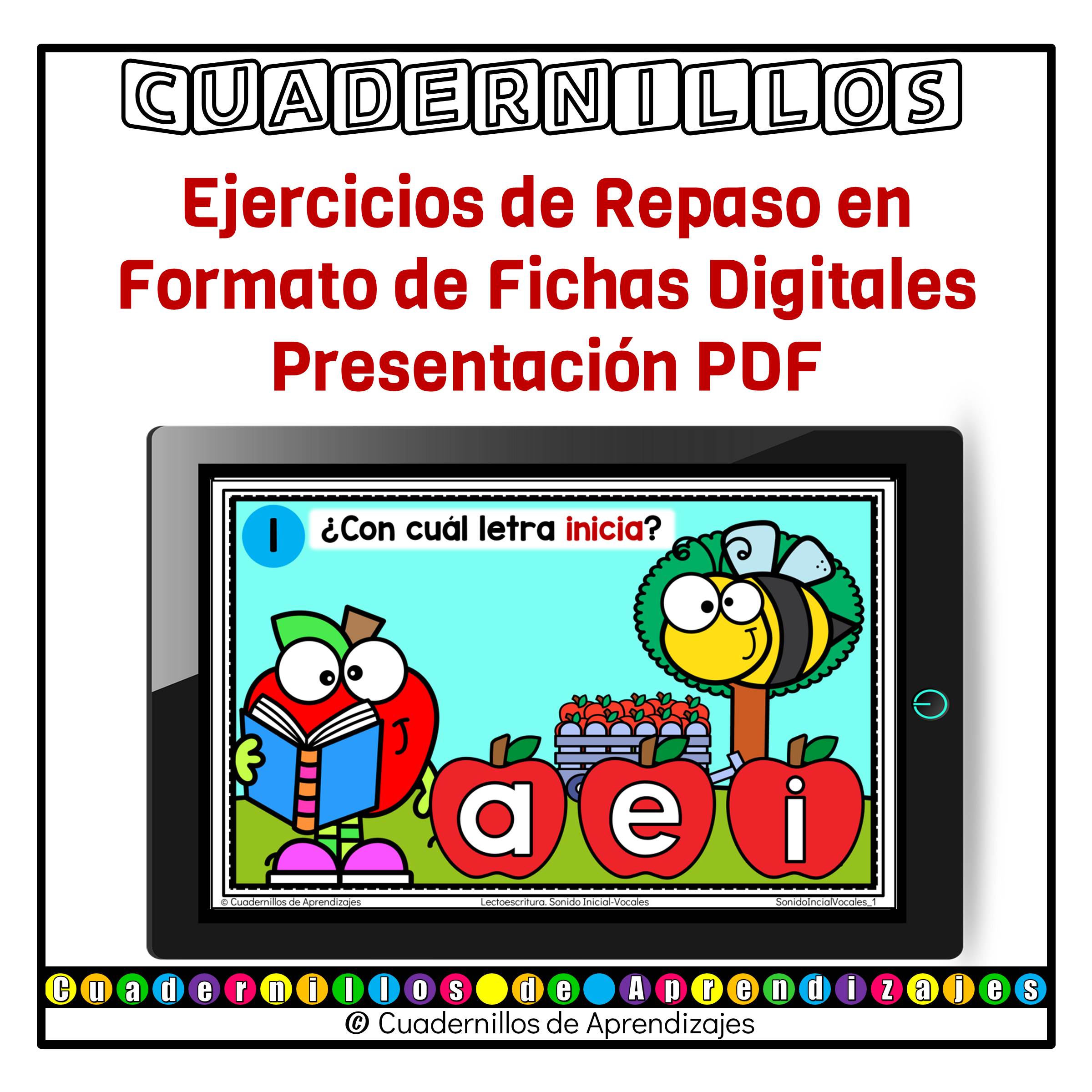 Sonidos Iniciales Vocales 1 Lectoescritura Preescolar Primer Grado Primaria Fichas Digitales 2 Sonidos Iniciales Vocales 1 Lectoescritura Preescolar Primer Grado Primaria Fichas Digitales - Image 2