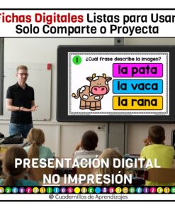 Lectura Frases Cortas Comprensión Lectora Español Primer Grado Primaria Fichas Digitales 12 Fichas Digitales PDA Cuadernillos de Aprendizajes 3 15
