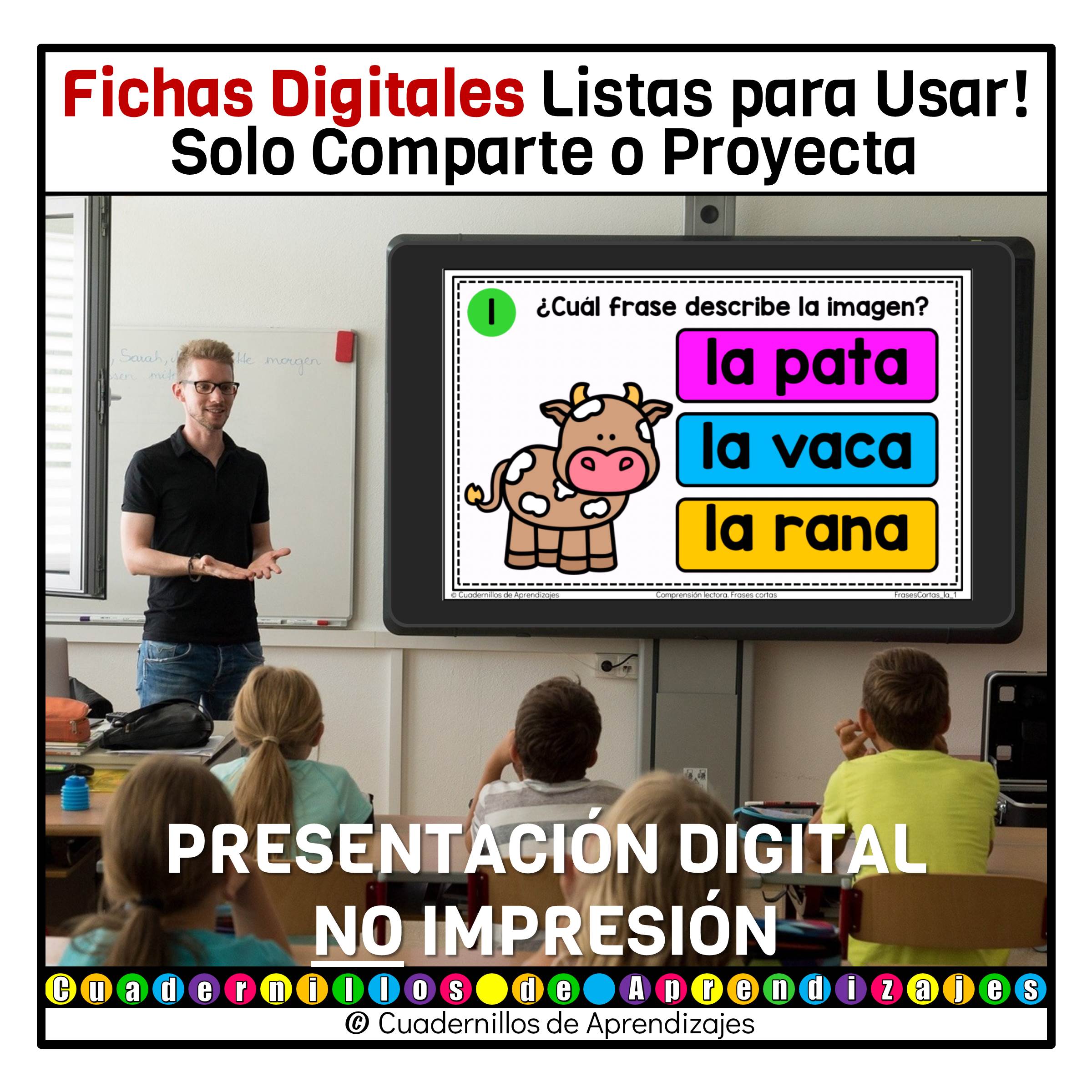 Lectura Frases Cortas Comprensión Lectora Español Primer Grado Primaria Fichas Digitales 3 Lectura Frases Cortas Comprensión Lectora Español Primer Grado Primaria Fichas Digitales - Image 3