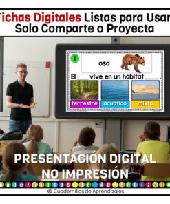 Hábitats terrestre acuático y mixto. Plantas animales y el entorno natural. Los seres vivos Primaria Fichas Digitales 12 Fichas Digitales PDA Cuadernillos de Aprendizajes 3 16