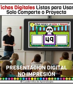 Secuencia Numérica hasta 100 Panda Estudio de los Números Matemáticas Primer Grado Fichas Digitales 12 Fichas Digitales PDA Cuadernillos de Aprendizajes 3 4